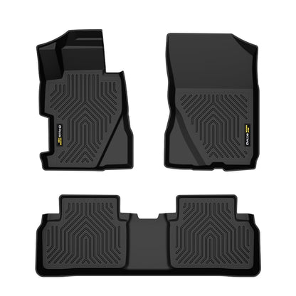 Floor Mats Fit Honda Accord Sedan 4-Door 2008 2009 2010 2011 2012 Not Fit Coupe 2-Door All Weather Full Cover Protection TPE Floor Cargo Liners 1st & 2nd Row Black, alfombras para carro