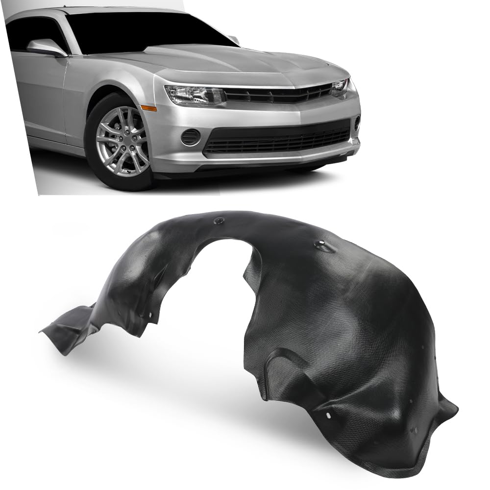 G-PLUS Fender Liner Front Right Compatible with Chevy Camaro 2014-2015 Black 1Pc 22829468, GM1249251