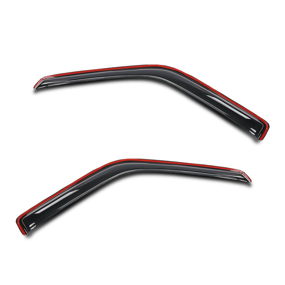 G-PLUS in-Channel Rain Guards 2pcs Compatible with Nissan Pathfinder 1987-1990 Compatible with Nissan Pickup 2-Door Regular Cab 1987-1997 Smoke