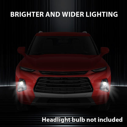 G-PLUS Left HID/Xenon Projector Headlight Fit Chevy Blazer 2019-2021,Not fit Models w/Factory LED Headlight，Headlamp w/o Ballast & D3S Bulb Clear Lens Black Housing Bumper Headlamps,faros delanteros