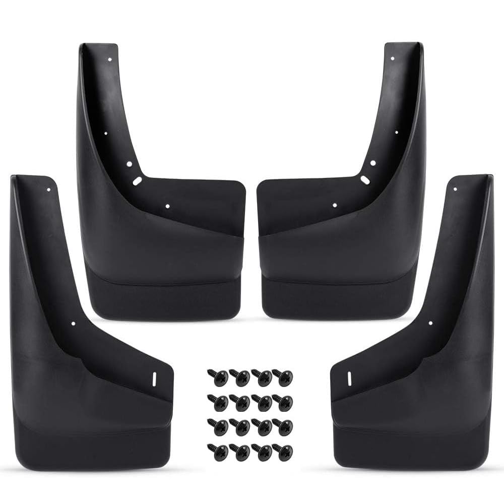 G-PLUS Mud Flaps Splash Guards Fit for Chevy Silverado/GMC Sierra 1500 1999-2007, Fit Sierra 2500 2001-2007/ Avalanche 1500/2500 2002-2006 Front&Rear 4PCS (Only fit Models with Factory Fender Flares)