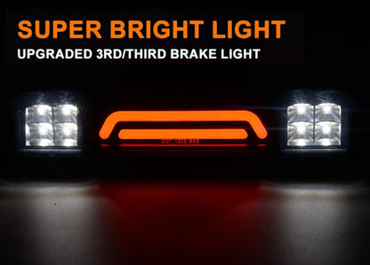 G-PLUS Rear LED Third Brake Light Compatible with 2004-2008 Ford F150 Lobo/2006-2008 Lincoln Mark LT/2007-2010 Ford Explorer Sport Trac 3RD Cargo Led Tail Lamps (Smoky Lens Black Housing)
