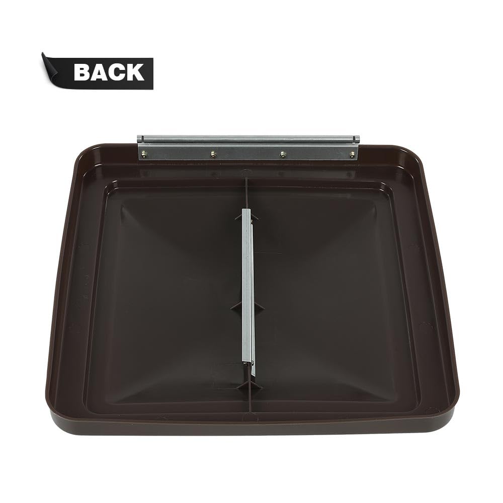 G-PLUS Replacement Roof Vent Cover Camper RV Trailer 14" x 14" Fit for Ventline pre-2008 and Elixir Style Pin 1994 and Newer Smoke 1pcs,Accessories is not assembled