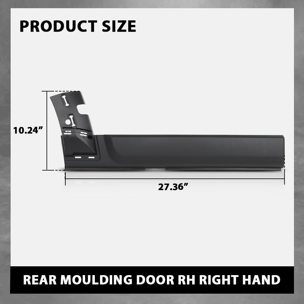G-PLUS Rear Door Finish Molding Moulding RH Right Side Compatible with LR3 Discovery 3 2005-2009, Fit LR4 Discovery 4 2010-2016