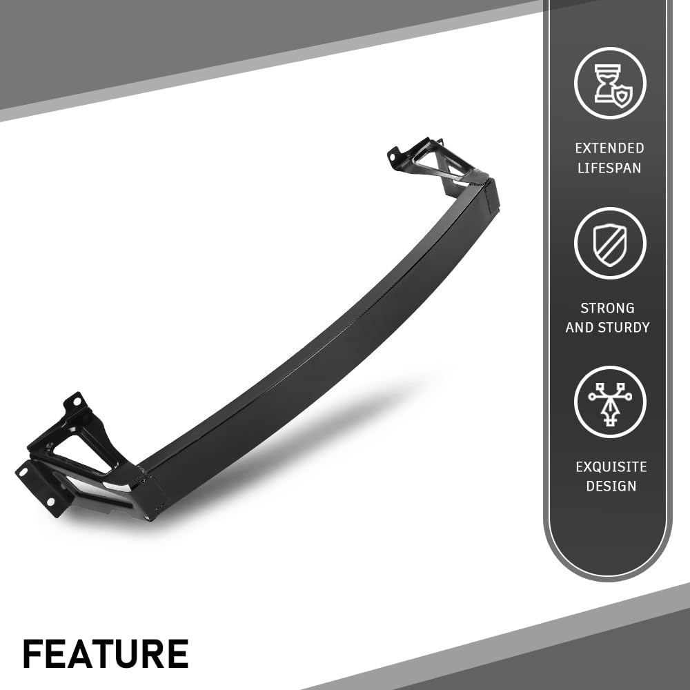 G-PLUS Front Lower Bumper Reinforcement Steel Compatible with Cadillac SRX (submodel: Base, Luxury, Performance, Premium) 2010-2016 20810856, GM1007111 Black