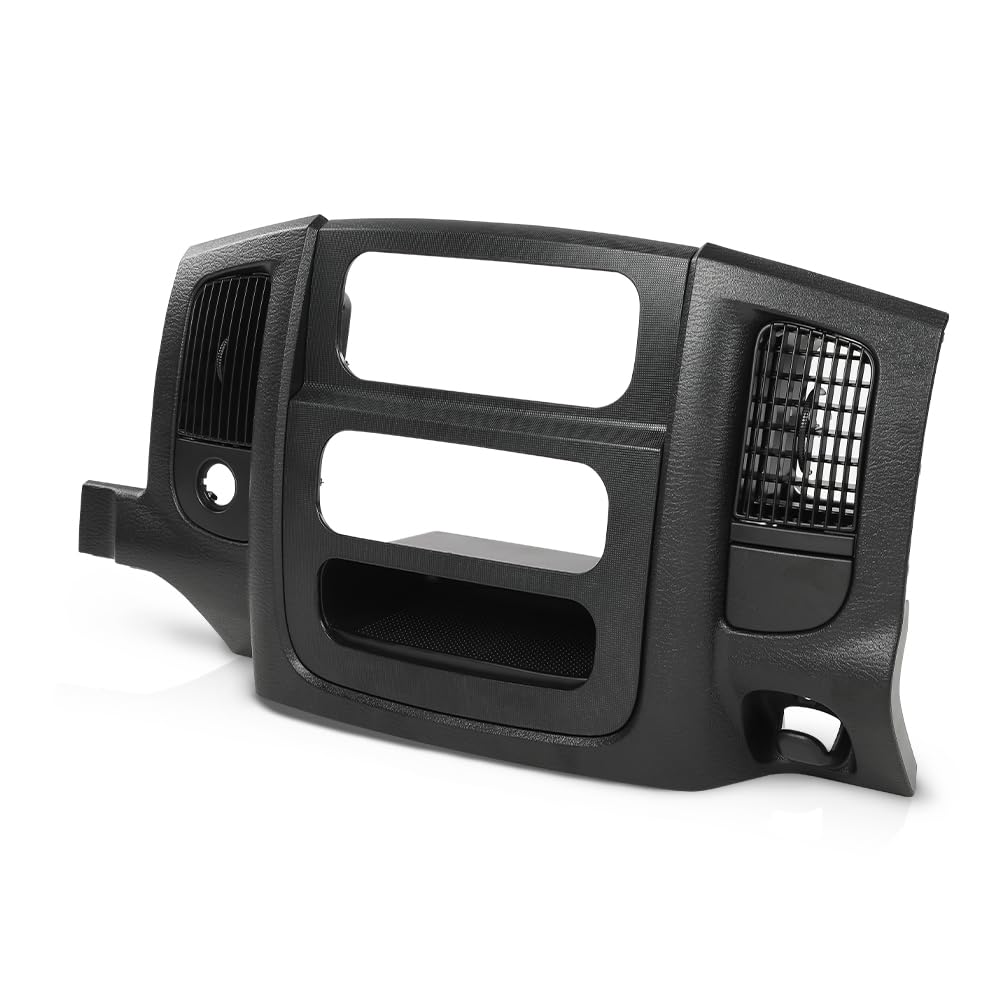 G-PLUS Center Dash Radio Bezel Trim Panel w/Storage Compatible with Dodge Ram 1500 2002-2005/ Fits Dodge Ram 2500 3500 2003-2005 Accessories Black Radio Frame