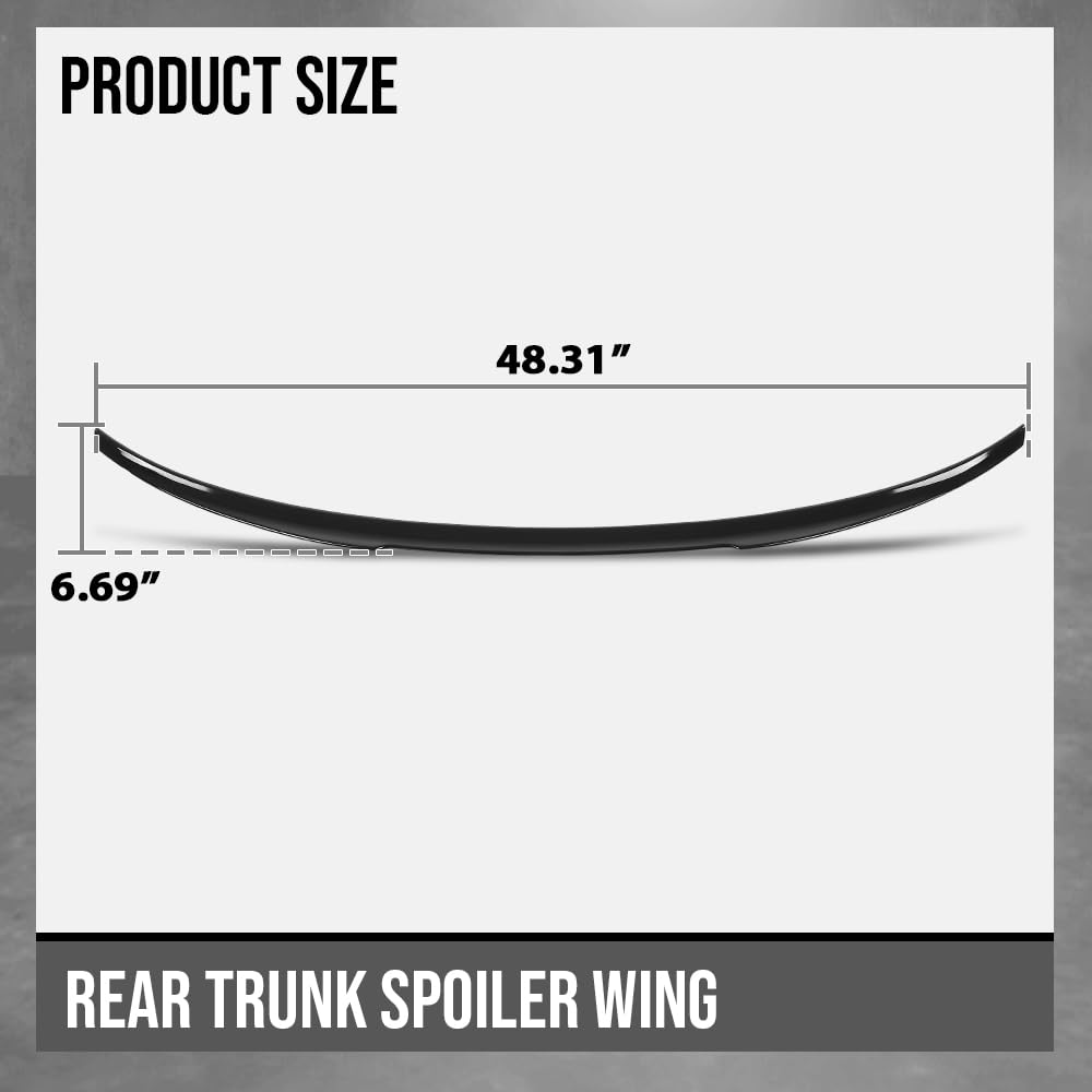 G-PLUS Rear Trunk Spoiler Wing Compatible with BMW G20 3 Series 4 Door Sedan 2019 2020 2021 2022 2023 2024, Fit BMW G80 M3 2021 2022 2023 2024, Not Fit 2-Door and Touring G21 Model Gloss Black