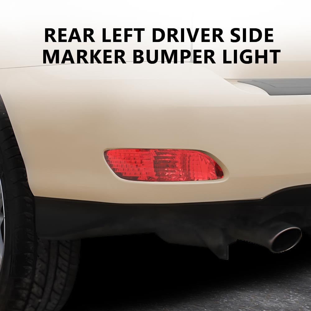 G-PLUS Rear Side Marker Bumper Reflector Light w/o Bulbs Left Driver Side Compatible with RX400H 2006-2008/Fit RX350 2007-2009/Fit RX330 2004-2006 81911-48040 81911-0E010