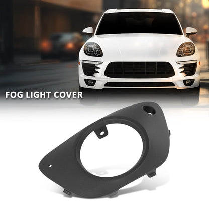 G-PLUS Left Fog Light Cover Lamp Bezel, Compatible with Porsche Macan Base and S Model 2015-2018, Driver Side, 95B807795B, 95B807795