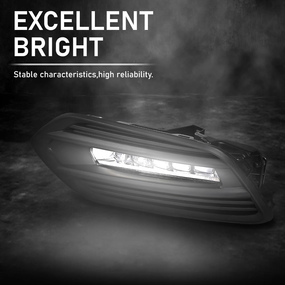 G-PLUS LED Fog Lights w/Wiring + Switch + Covers Set Compatible with Honda HRV HR-V Sport Utility 4-Door 2019-2022 71106T7AJ10,HO1038158,HO2603104 Black