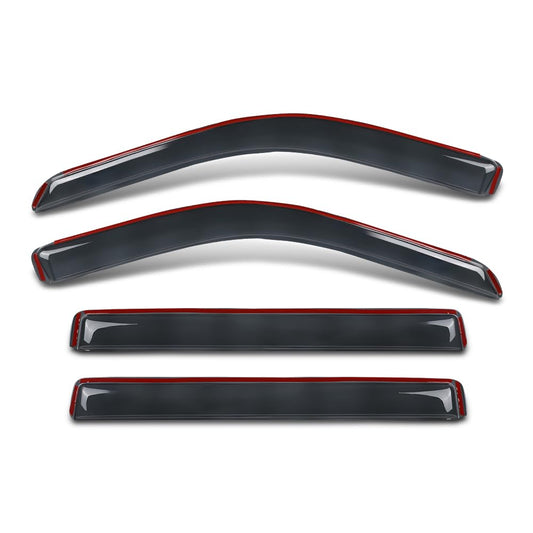 G-PLUS in-Channel Auto Vent Window Visor Compatible with Toyota Tundra CrewMax Only 2022-2026 Not Fit Double Cab 4PCS Smoky
