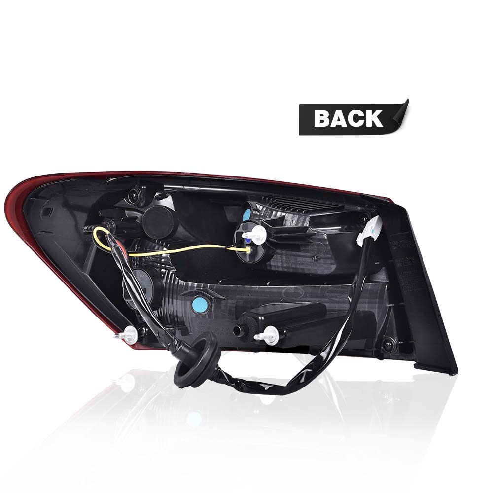 G-PLUS Rear Outer Right Tail Light Assembly Compatible with Chevy Malibu XL 2016 2017 2018 2019 2020 2021 2022 Rear Brake Lamp Luces Traseras, 84132377, Red Lens