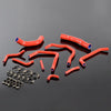G-PLUS Silicone Radiator Hose Coolant Kit Clamps Compatible With Toyota Land Cruiser HDJ80 1HD-T/FT 4.2L,Red