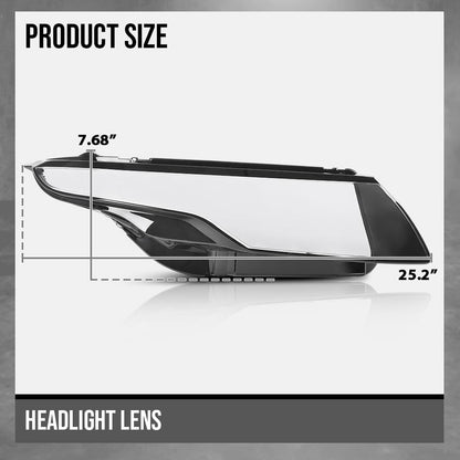 G-PLUS Headlight Lens Cover Compatible with Land Rover Range Rover Evoque 2011-2019 Left & Right Pair Front Headlamp Lens Cover Clear