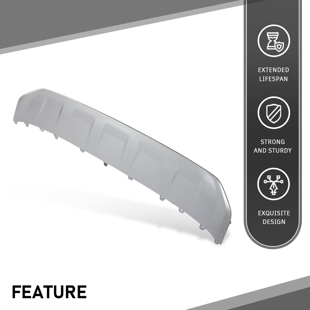 G-PLUS Front Bumper Lower Valance Skid Plate Molding, Compatible with Audi Q7 2016-2019, Not Fit SQ7 or Q7 with S-line Package, 4M0807733DKA8, 4M0-807-733-D-KA8