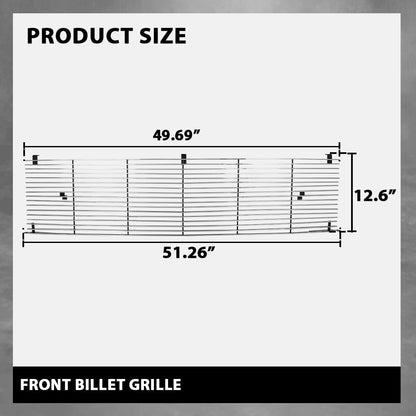 G-PLUS Front Billet Grille Insert Compatible with Chevy Blazer Suburban GMC Jimmy Suburban 1981-1988, Fit Chevy GMC C/K Pickup 1981-1987, Fit for Phantom Style With Stacked Lights