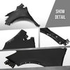 G-PLUS Front Left+Right Fender Primed Steel Compatible with Buick Encore (submodel: Base, Convenience, Leather, Premium) 2013-2016 without Turn Signal Light Hole 95031571, 95031570 Black