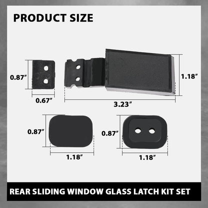 G-PLUS Rear Sliding Window Glass Latch Kit Set Compatible with Dodge D100 D150 D250 D350 Truck 1984-1993,Fit Dodge Ram 1994-2002,Fit Ford F1980-1994