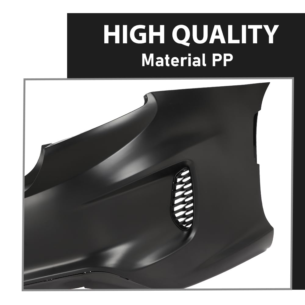 G-PLUS Rear Bumper Cover Fascia Compatible with Dodge Charger 2015-2023,Fit SRT R/T Scat Pack Daytona & Hellcat Models,With Side Vent Style Only,Fit Use Without Park Assist Only 187-01671B