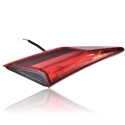 G-PLUS Tail Light - Inner Side, Replacement For 16-20 Honda Civic DX/LX/EX/EX-L/Turbo/Touring Plus/i-Style/Si/Sport 4-Door Sedan Automotive Trunk Brake Rear LED Inner Lamp Chrome Housing(Left)