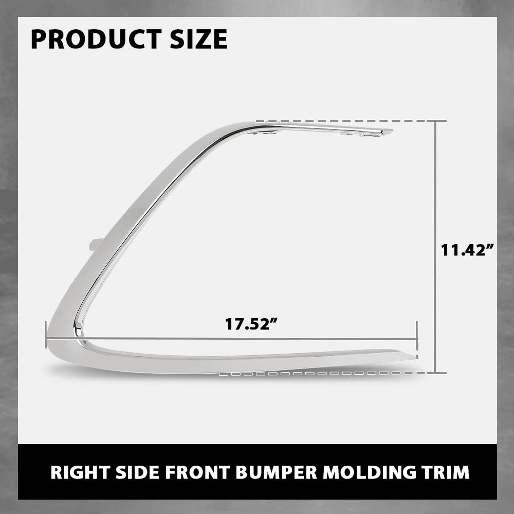 G-PLUS Front Right Bumper Grille Grill Strip Trim, Compatible with Toyota Camry LE XLE 2021-2023, Passenger Side, 5271206120