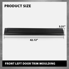 G-PLUS Front Door Molding for LR3 2005-2009 LR4 2010-2016 Black Side View