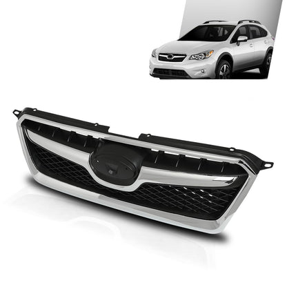 G-PLUS Front Black Chrome Bumper Grille Assembly Compatible with Subaru XV Crosstrek 2013-2015 91122FJ020