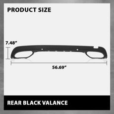 G-PLUS Rear Bumper Valance for Benz C-Class 2015-2016 Black Replacement Additional Angle