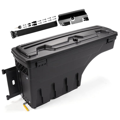 G-PLUS Rear Left Lockable Storage Box Case Toolbox Compatible with Chevy Silverado/GMC Sierra 1500 2500 HD 3500 HD 2007-2018 Left Driver Side Truck Bed Box