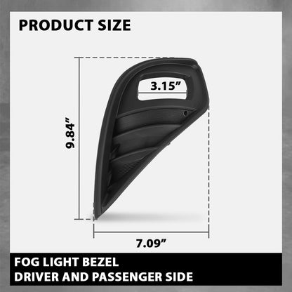 G-PLUS Fog Light Bezel Driver and Passenger Side Pair Compatible with Toyota Highlander 2020-2022 TO1038239