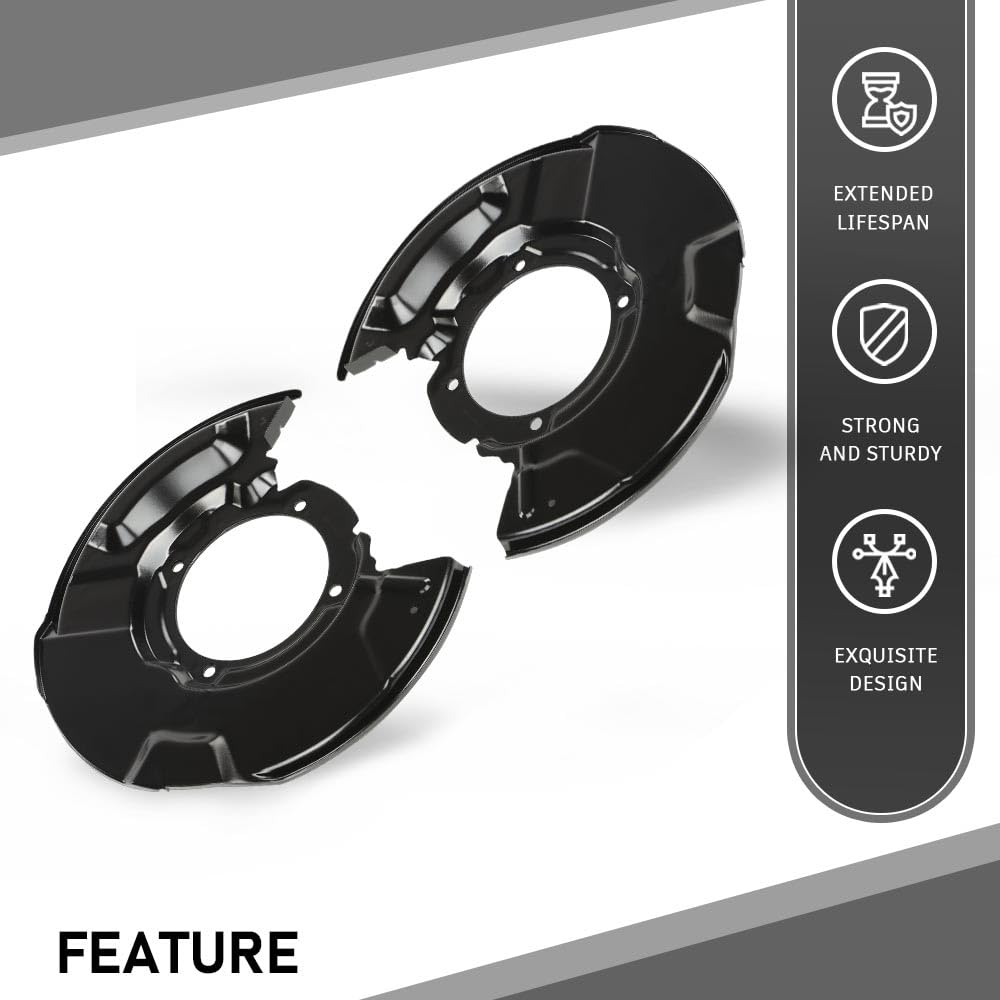 G-PLUS Front Brake Dust Shields Set Fit 1996-2002 Toyota 4Runner,Fit 1995-2004 Toyota Tacoma Black