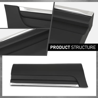 G-PLUS Rear Right Door Body Molding Trim, Compatible with Ford Explorer 2011-2014, Passenger Side, BB5Z7825556BA Black&Silver