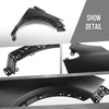 G-PLUS Front Fender RH Right Passenger Side Compatible with Buick Encore (submodel: Base, Convenience, Leather, Premium) 2013-2016 without Turn Signal Light Hole 95031570, GM1241382 Black
