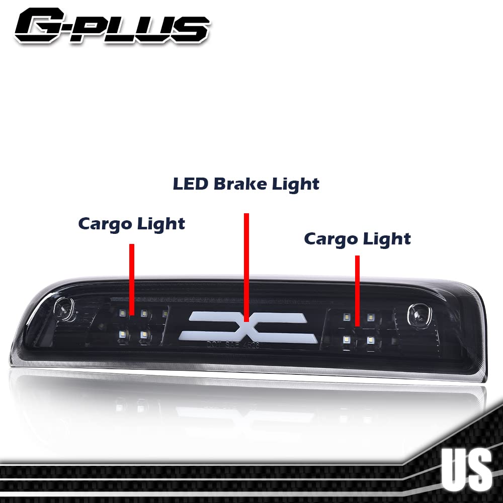 G-PLUS LED Third 3rd High Mount Stop Light X Brake Light Compatible with 2014-2020 GMC Sierra 1500 /Chevy Silverado 1500 2019 GMC Sierra 1500 Limited 23509162 20979071