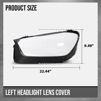 G-PLUS Headlight Lens Cover Compatible with Benz GLC Class W253 X253 2019 2020 2021 2022 Left & Right Front Headlamp Lens Cover Clear
