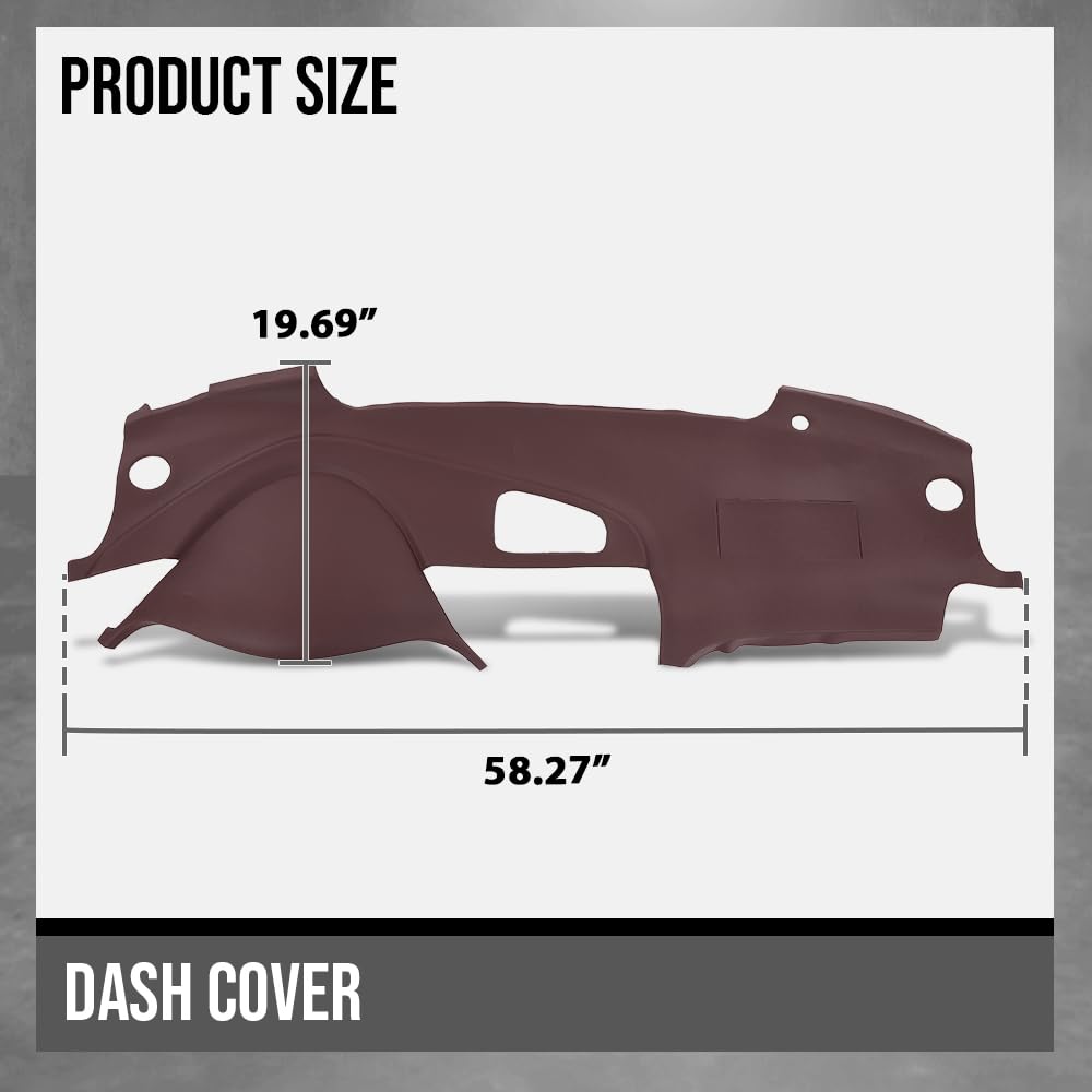 G-PLUS TPE Molded Dashboard Dash Cover Compatible with Honda Acura TL 2004 2005 2006 2007 2008 Dash Board Cover Red