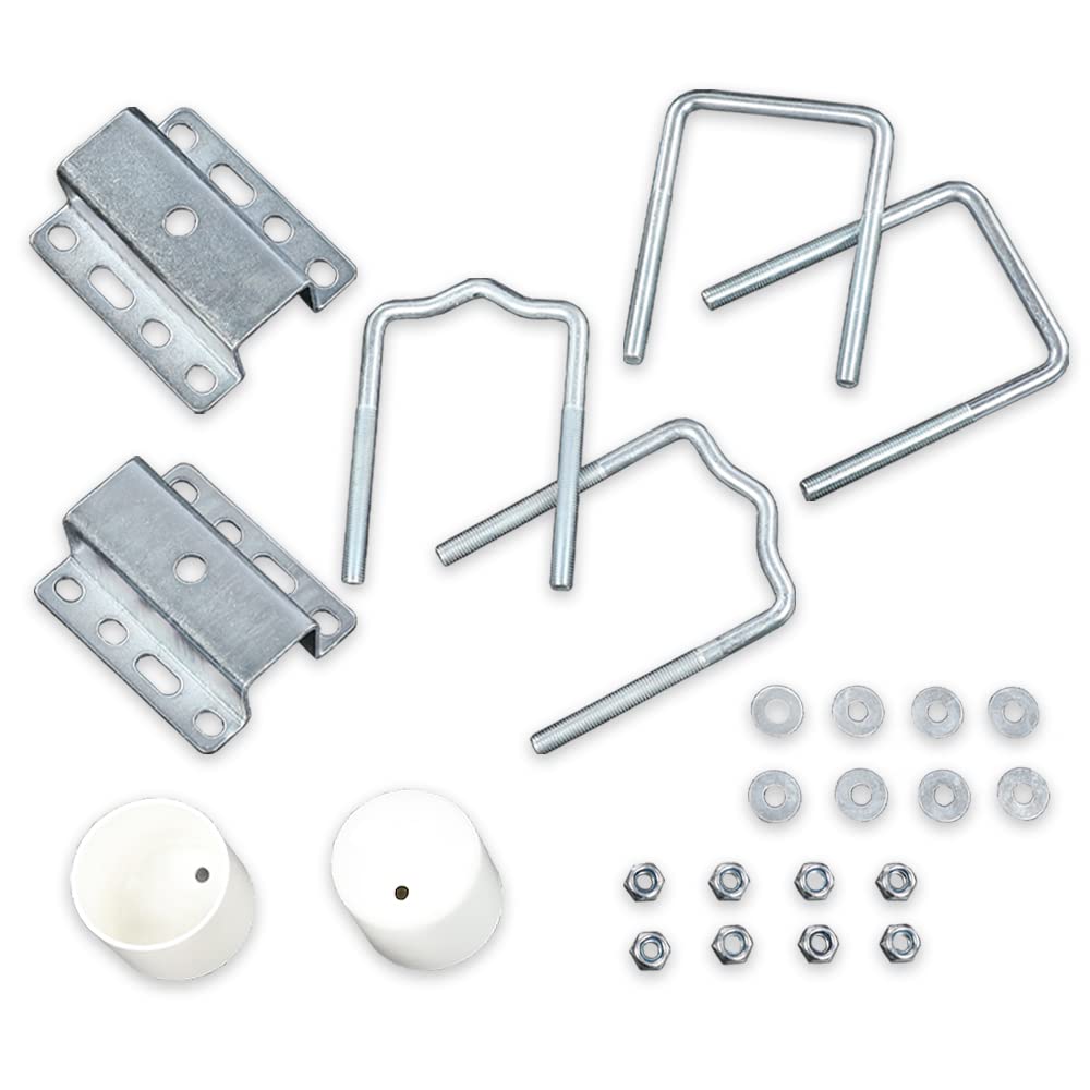 G-PLUS Boat Trailer Galvanized Universal Guide Pole and Post Mounting U Bolt Kit Boat Trailer Guides