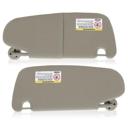 G-PLUS Beige Sun Visor LH Driver & RH Passenger Side 1 Pair Compatible with 2002-2009 Dodge Ram 1500 2500 3500 (Only the Passenger Side with a Mirror)