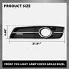 G-PLUS Front Fog Light Lamp Cover Grille Bezel Chrome Left+Right Compatible with Audi A3 2010-2013 8P0807681AA
