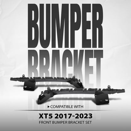 G-PLUS Bumper Bracket Set Front Left and Right Side Compatible with Cadillac XT5 (submodel: Base, Platinum) 2017 2018 2019, Fit Cadillac XT5 Livery 2021 2022 2023 84172893, 84172892 Black