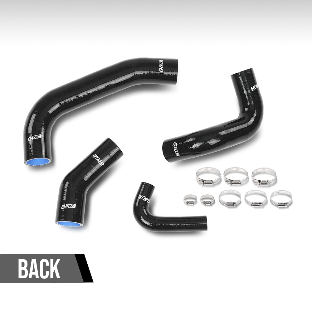 G-PLUS 4-Piece Radiator Hose Kit Compatible with Toyota Land Cruisers 1968-1984 Fit 4x-Series Toyota Land Cruisers with F or 2F Engine Black
