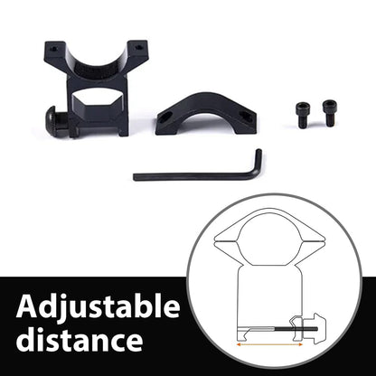 G-PLUS Scope Rings Mount Fit 1" Diameter 10mm 3/8" High Profile See-Thru Dovetail 2PCS Black