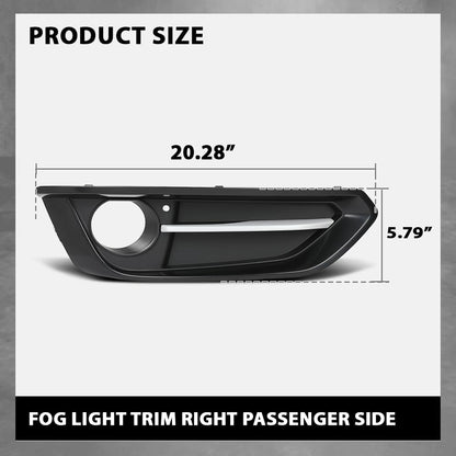 G-PLUS Front Passenger Right Side Fog Light Cover Trim Driving Lamp Compatible with BMW 230i xDrive Base 2017-2021 For Sport Line Models Without M Sport Package 51117343732, BM1039163 Black