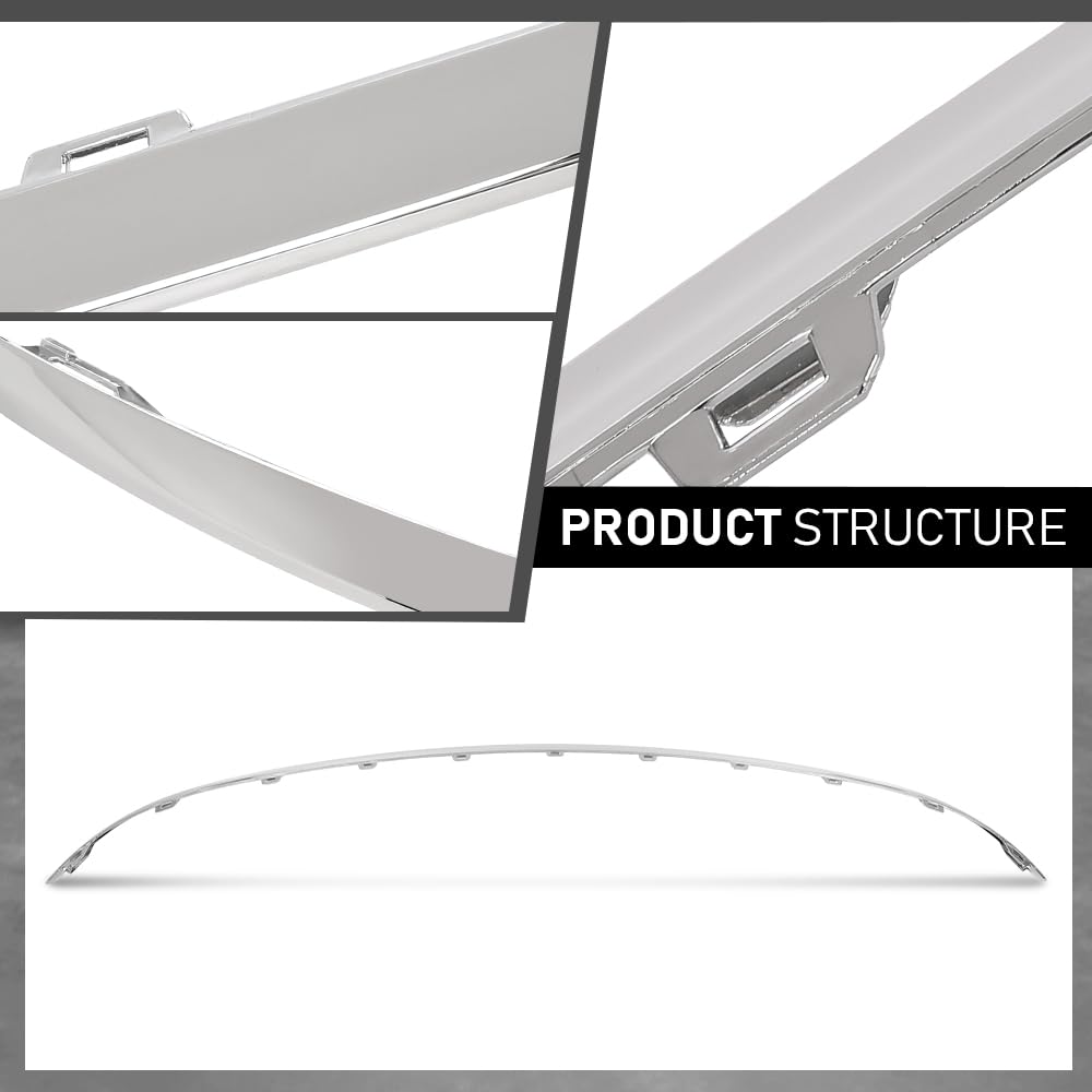 G-PLUS Rear Bumper Trim Molding Chrome, Compatible with Audi A8 Quattro 2011-2014, Fit S8 Base 2013-2014, Fit Models W/o S-Line Package