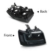 G-PLUS Headlights Assembly Projector Factory Headlamps Compatible with Chevy Tahoe Suburban 2007-2014 Smoky Lens Black Housing Clear Reflector Left & Right Bumper Head Light,faros delanteros