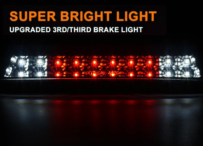 G-PLUS LED Third 3rd Brake Light Compatible with Chevy Silverado/GMC Sierra 1500 2500HD 3500HD 2014-2018 Cargo Light Center High Mount Lamp Tail Light Smoky Lens Black Housing