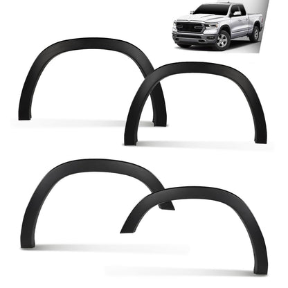 G-PLUS Fender Flares Compatible with Dodge Ram 1500 2019-2024, Not Fit 1500 Classic & Rebel & TRX Models 4PCS