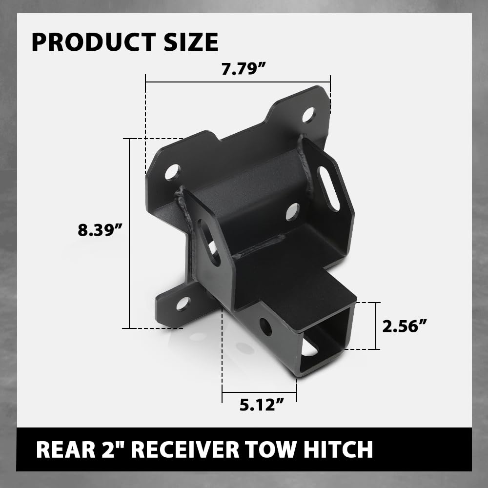 G-PLUS Trailer Hitch with Bumper Receiver Compatible with Club Car Precedent Golf Cart 2004+ （Will not fit Carts with Rear Seats or DS Models）