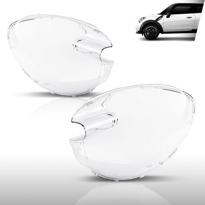G-PLUS Headlight Lens Cover Compatible with Mini Cooper Countryman R60 2012-2016 Left & Right Pair Front Headlamp Lens Cover Clear