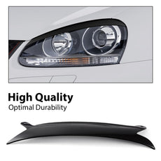 G-PLUS Headlight Eyelids Cover for VW Golf GTI Jetta R32 Rabbit MK5 Black Close-up View